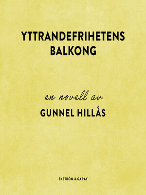 cover image of Yttrandefrihetens balkong